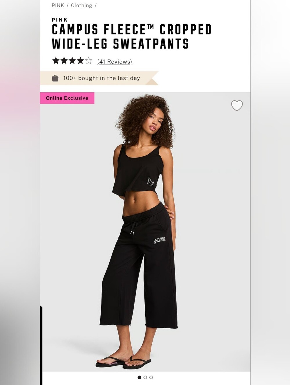 Pink Cropped Sweatpants